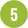 A number 5 in the center of a green circle
