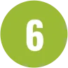 A number 6 in the center of a green circle