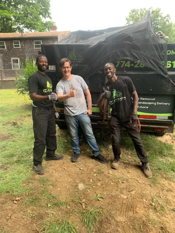 Our team and a happy client