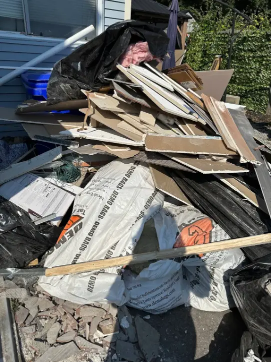 wood planks and renovation junk removal